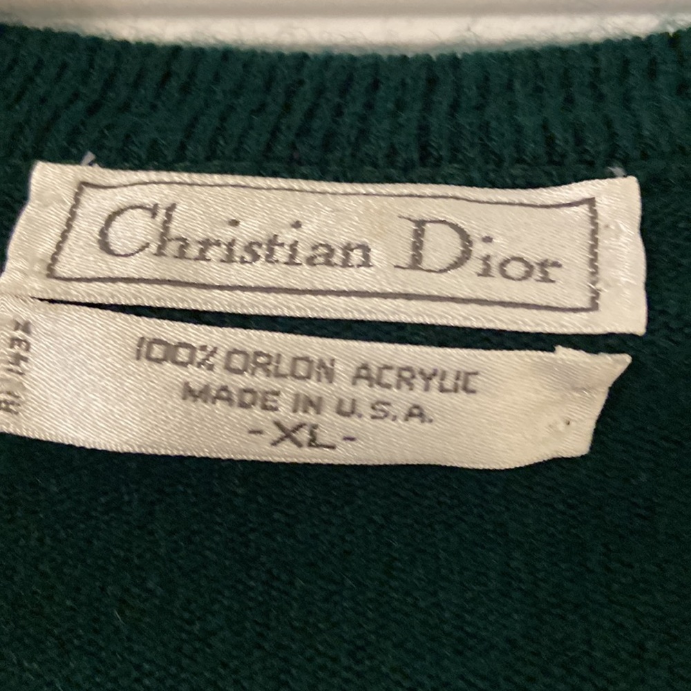 Christian Dior Man Sweater size XL excellent condition color dark green - Picture 3 of 16